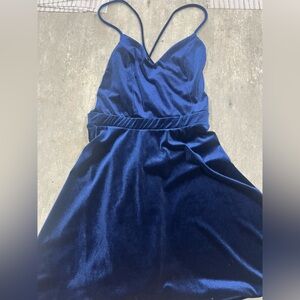 XS Urban Blue Velvet Dress